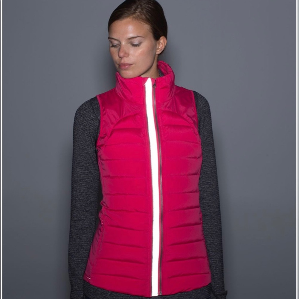 Lululemon Fluffed Up Vest 💎RARE💖          Boom Juice/Bright Pink